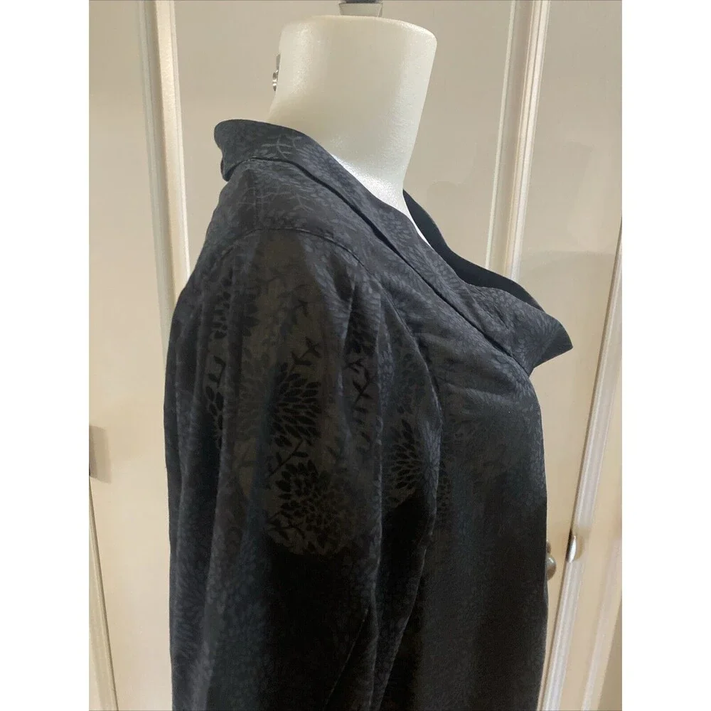 Noa Noa Black Blue Cotton Blend Tunic Short Sleeve Top Dress -Size XL‎